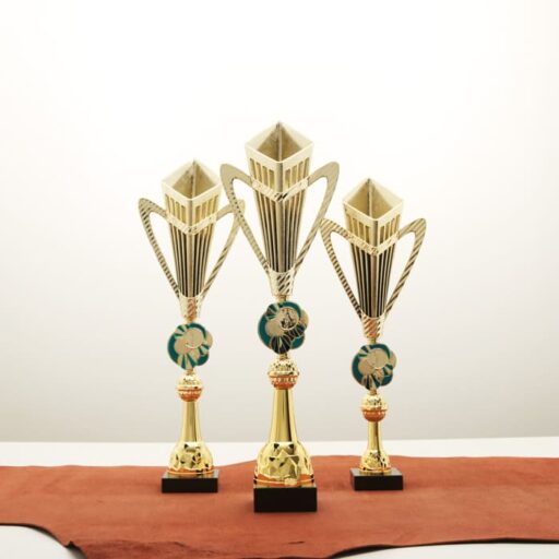 Кубок нагородний K5125C золото-синій на мармуровій основі H44см