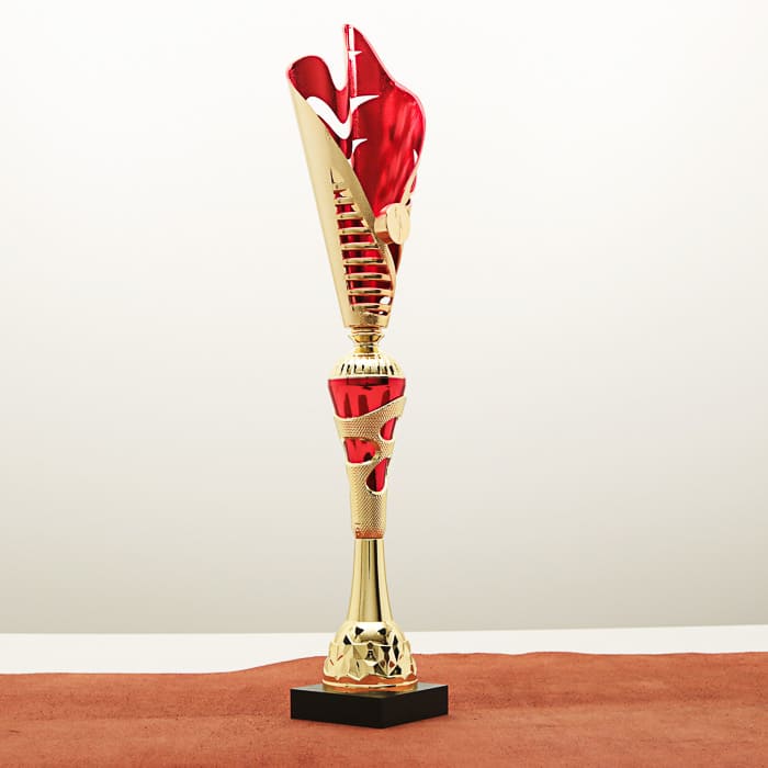 Кубок нагородний K5102C золотий на дерев’яній основі H45см