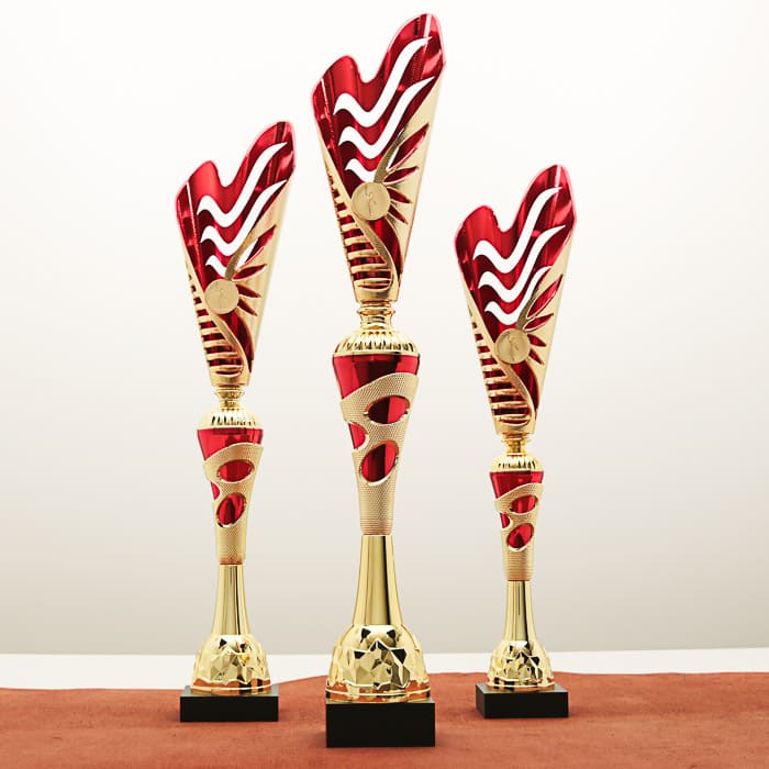 Кубок нагородний K5102C золотий на дерев’яній основі H45см