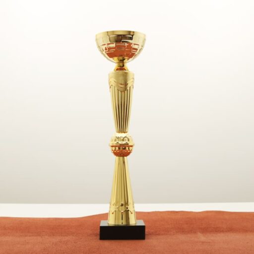 Кубок нагородний K5114A золотий на мармуровій основі H37см, чаша D10см