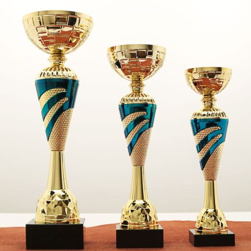 Кубок нагородний K5120A золотий на мармуровій основі H37см, чаша D12см