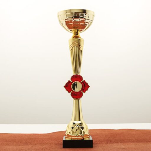 Кубок нагородний K5112B золотий на мармуровій основі H34см, чаша D10см