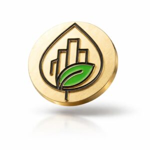 Металевий значок Ø20 мм на замовлення - травлення, брендові значки | Артприз 3414-5