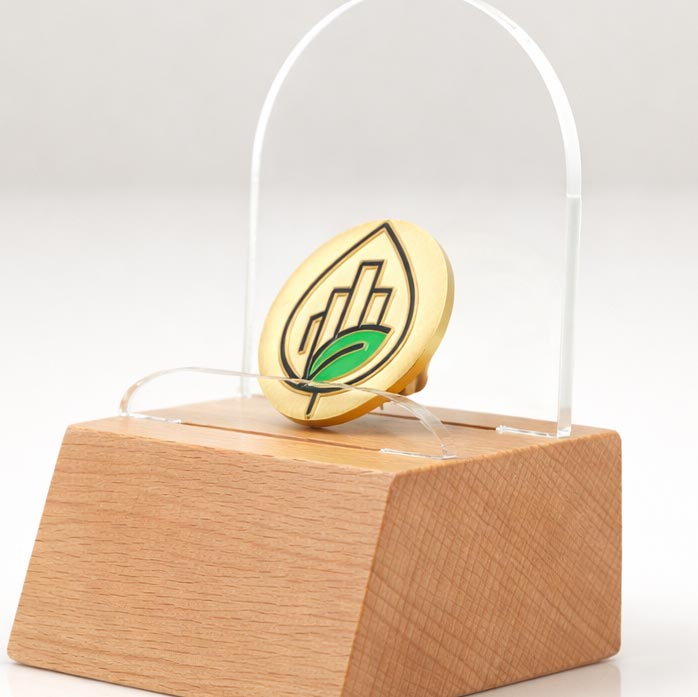 Металевий значок Ø20 мм на замовлення - травлення, брендові значки | Артприз 3414-5