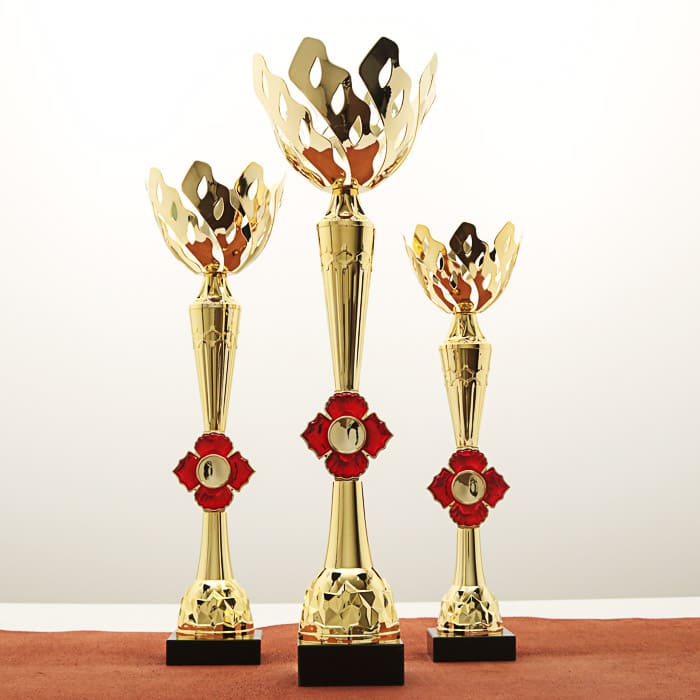 Кубок нагородний K5113A золотий на мармуровій основі H46см, чаша D14см