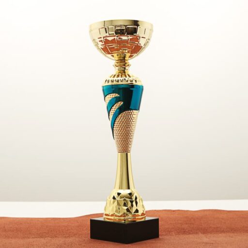 Кубок нагородний K5120B золотий на мармуровій основі H32см, чаша D10см