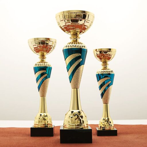 Кубок нагородний K5120B золотий на мармуровій основі H32см, чаша D10см