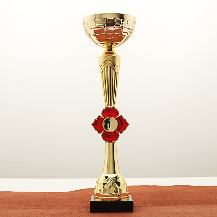 Кубок нагородний K5112C золотий на мармуровій основі H30см, чаша D8см