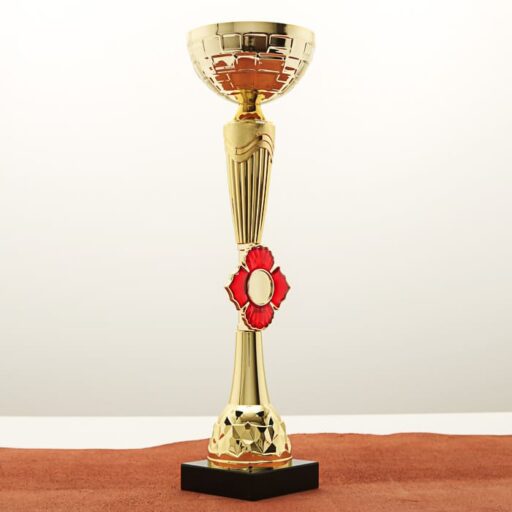 Кубок нагородний K5112C золотий на мармуровій основі H30см, чаша D8см