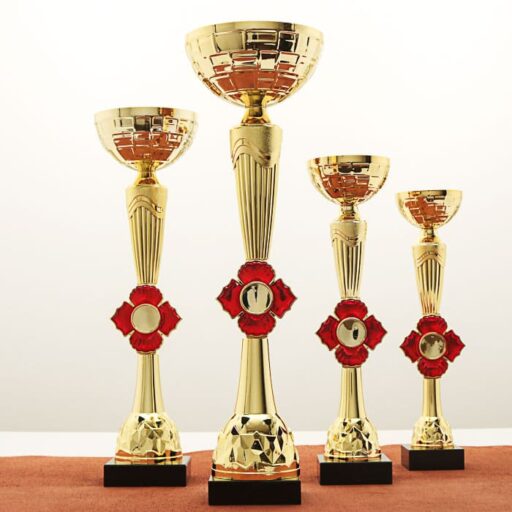 Кубок нагородний K5112C золотий на мармуровій основі H30см, чаша D8см