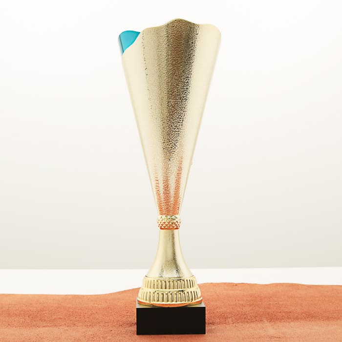 Кубок нагородний K5100C золотий на дерев’яній основі H32см