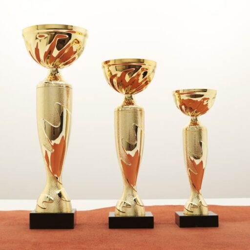 Кубок нагородний K5126A золотий на мармуровій основі H34см, чаша D12см