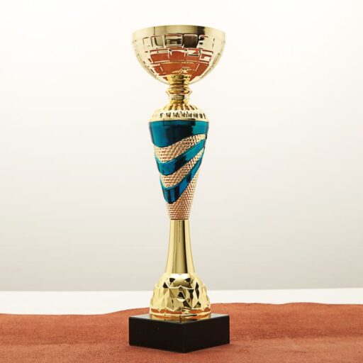 Кубок нагородний K5120C золотий на мармуровій основі H29см, чаша D8см