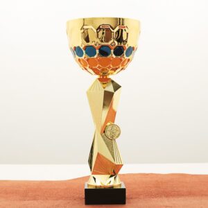 Кубок нагородний K5108A золотий на мармуровій основі H38см, чаша D16см