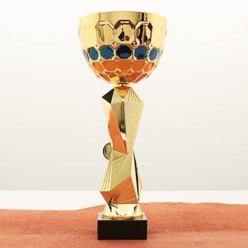 Кубок нагородний K5108A золотий на мармуровій основі H38см, чаша D16см