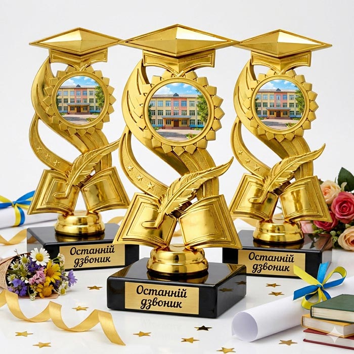 Статуетка шкільна 19.5 см, на мармуровій основі, жетон 37 мм Артприз (ST19S26)