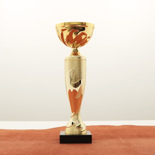 Кубок нагородний K5126B золотий на мармуровій основі H28см, чаша D10см