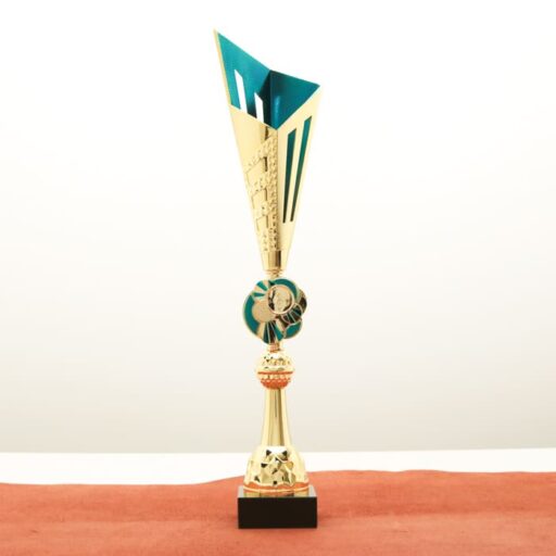 Кубок нагородний K5124A золото-синій на мармуровій основі H51см