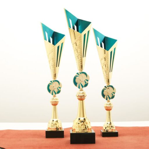 Кубок нагородний K5124A золото-синій на мармуровій основі H51см