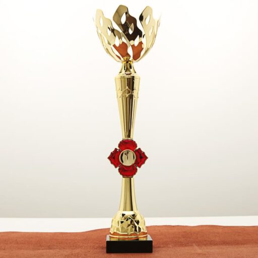 Кубок нагородний K5113C золотий на мармуровій основі H35см, чаша D10см