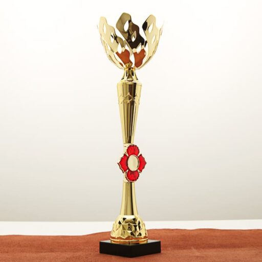 Кубок нагородний K5113C золотий на мармуровій основі H35см, чаша D10см