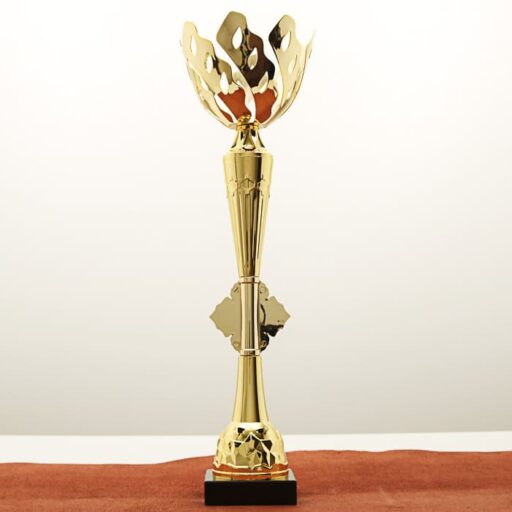 Кубок нагородний K5113C золотий на мармуровій основі H35см, чаша D10см