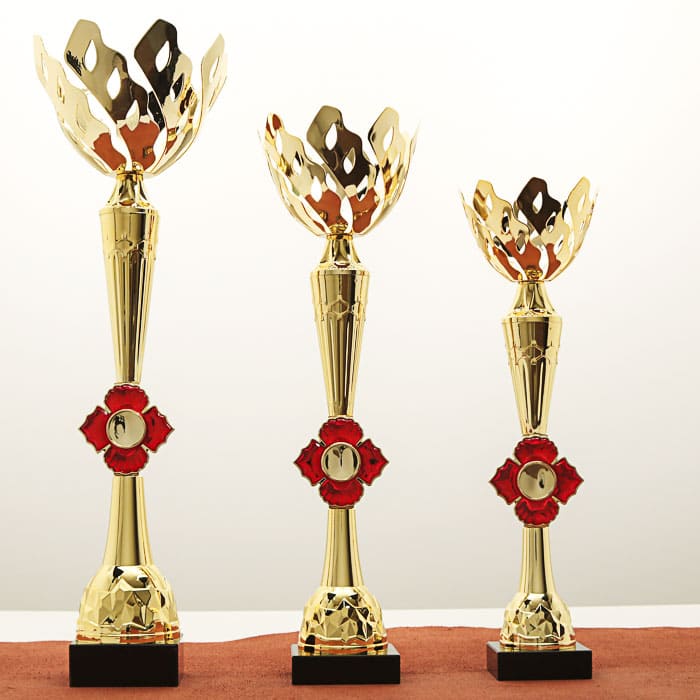 Кубок нагородний K5113C золотий на мармуровій основі H35см, чаша D10см