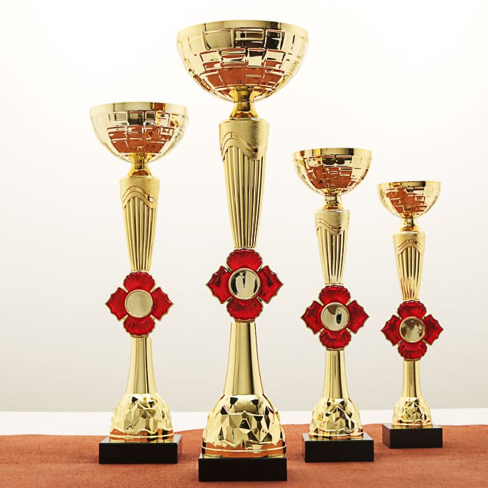 Кубок нагородний K5112D золотий на мармуровій основі H28см, чаша D7см