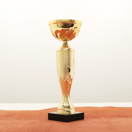 Кубок нагородний K5126C золотий на мармуровій основі H24см, чаша D8см