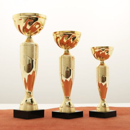 Кубок нагородний K5126C золотий на мармуровій основі H24см, чаша D8см