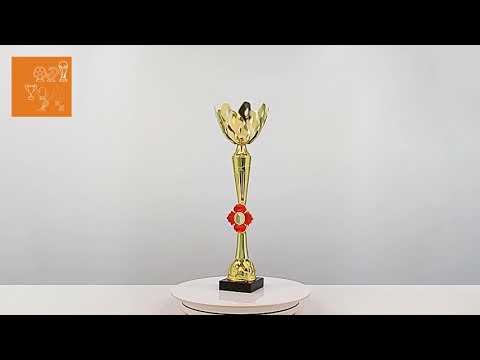 Кубок нагородний K5113C золотий на мармуровій основі H35см, чаша D10см