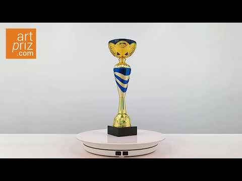 Кубок нагородний K5119A золотий на мармуровій основі H38см, чаша D12см