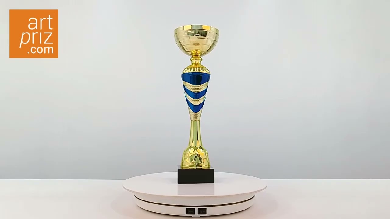 Кубок нагородний K5120B золотий на мармуровій основі H32см, чаша D10см