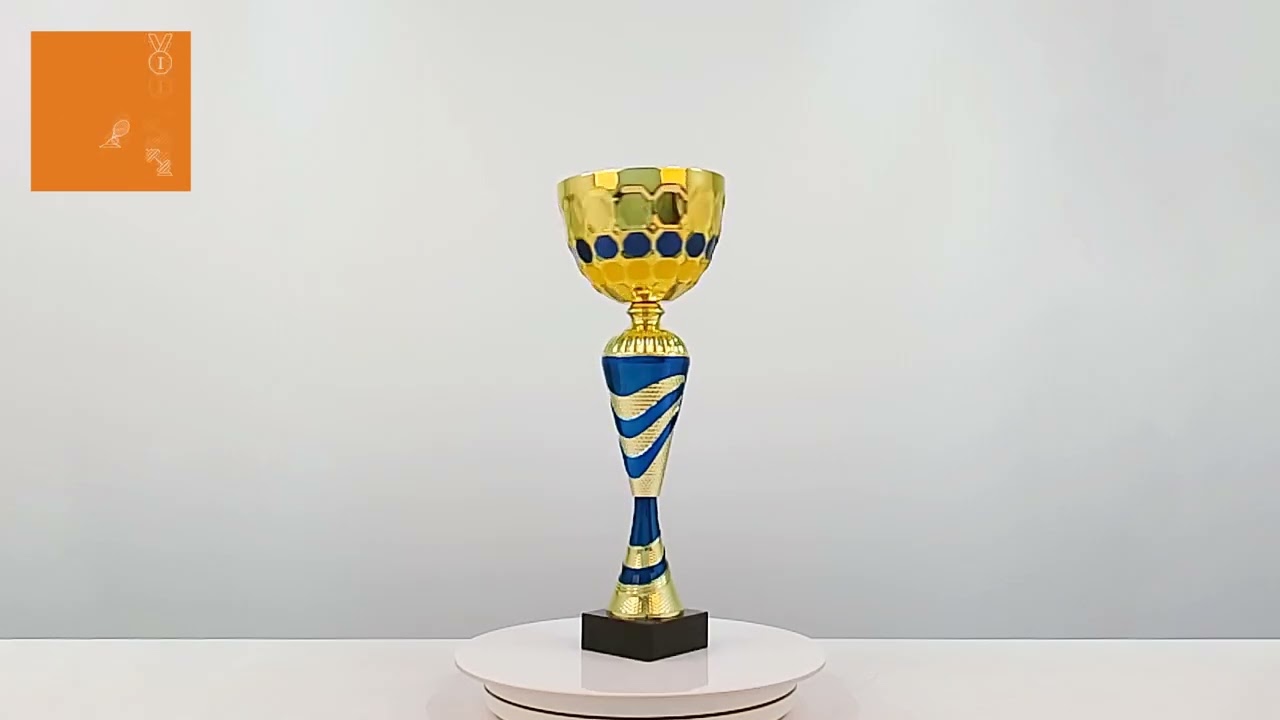 Кубок нагородний MA5118B золотий на мармуровій основі H38см, D Чаші 14см