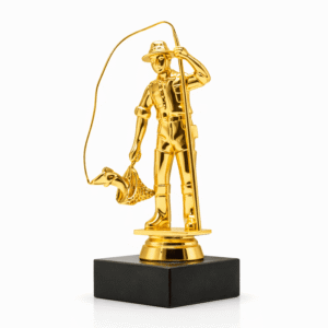 Статуетка Рибалка Чемпіон - нагорода для рибальських турнірів h16см, пластик, мармурова основа SR160