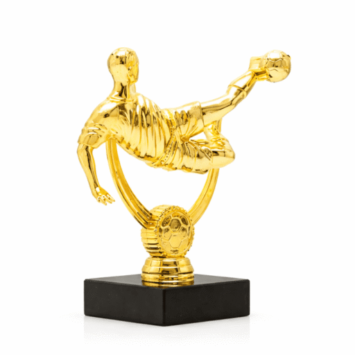 Статуетка футбольна «Удар через себе» нагорода h16 см, пластик, основа мармур (Артприз) SGK157