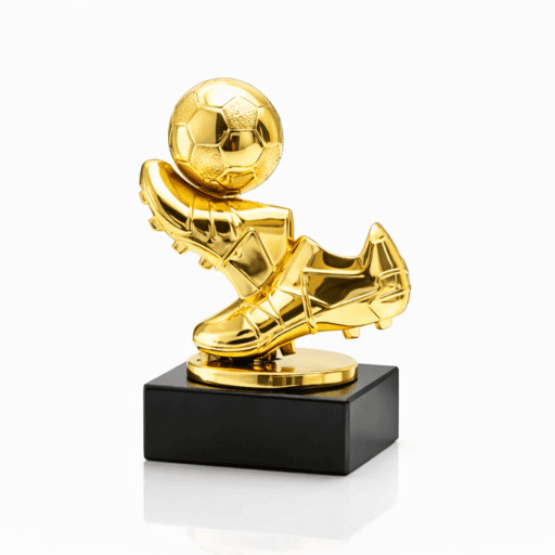 Статуетка нагородна бутси з м’ячем пластик золота H10 см Артприз SFB98