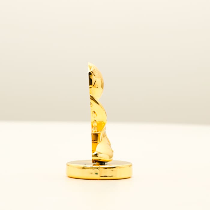 Фігурка нагородна бутси з м’ячем пластик золота H8см Артприз