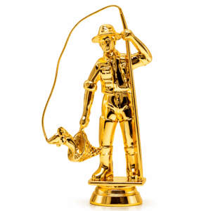 Фігурка РИБАЛКА ЧЕМПІОН нагорода з рибальського спорту вершина для кубка h14см Артприз