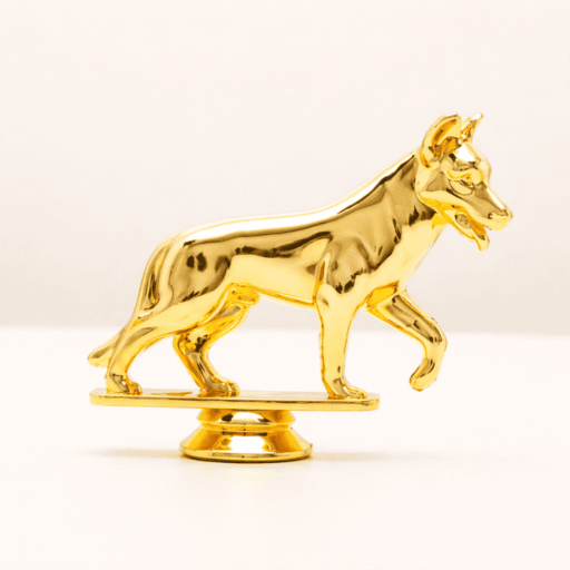 Фігурка ВІВЧАРКА нагорода з кінологічного спорту вершина для кубка h 9 см Артприз