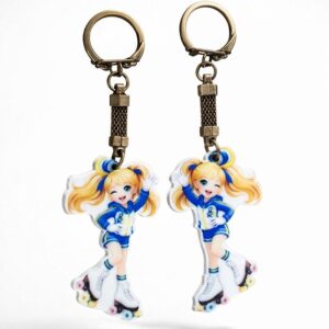 Акриловий брелок Дівчина на роликах - Стильний аксесуар та якісний мерч ВСА 40х60мм Артприз