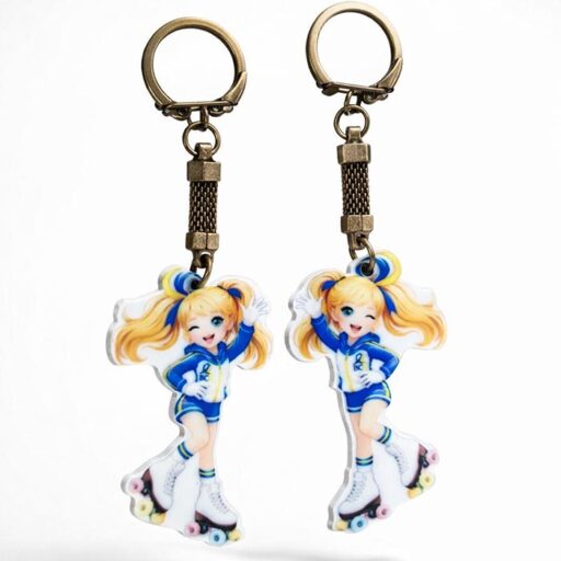 Акриловий брелок Дівчина на роликах - Стильний аксесуар та якісний мерч ВСА 40х60мм Артприз